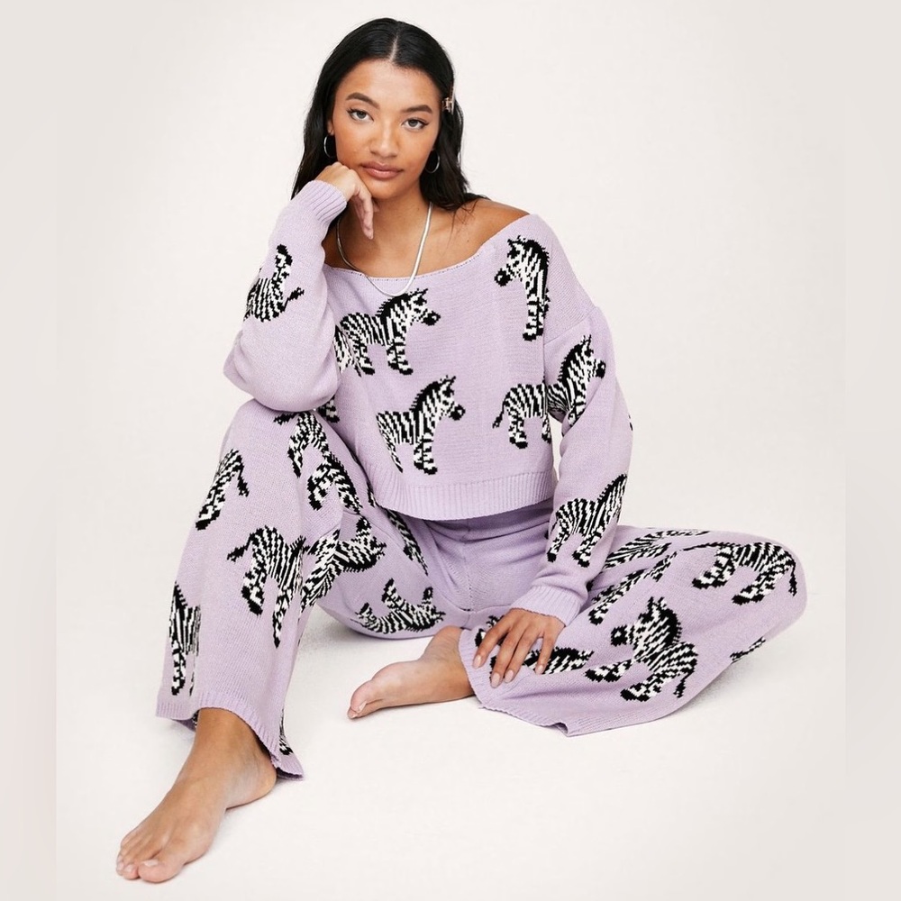 Nasty Gal Zebra Set - Lavender